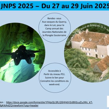 Journées Nationales de Plongée Souterraine 2025
